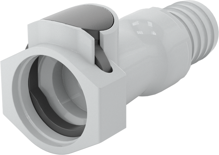 Hızlı Bağlantı Kesme Tüp Bağlantısı, Soket, 3/8 Boyutu, 3/4" Hortum İç Çapı, Kesme Vanası