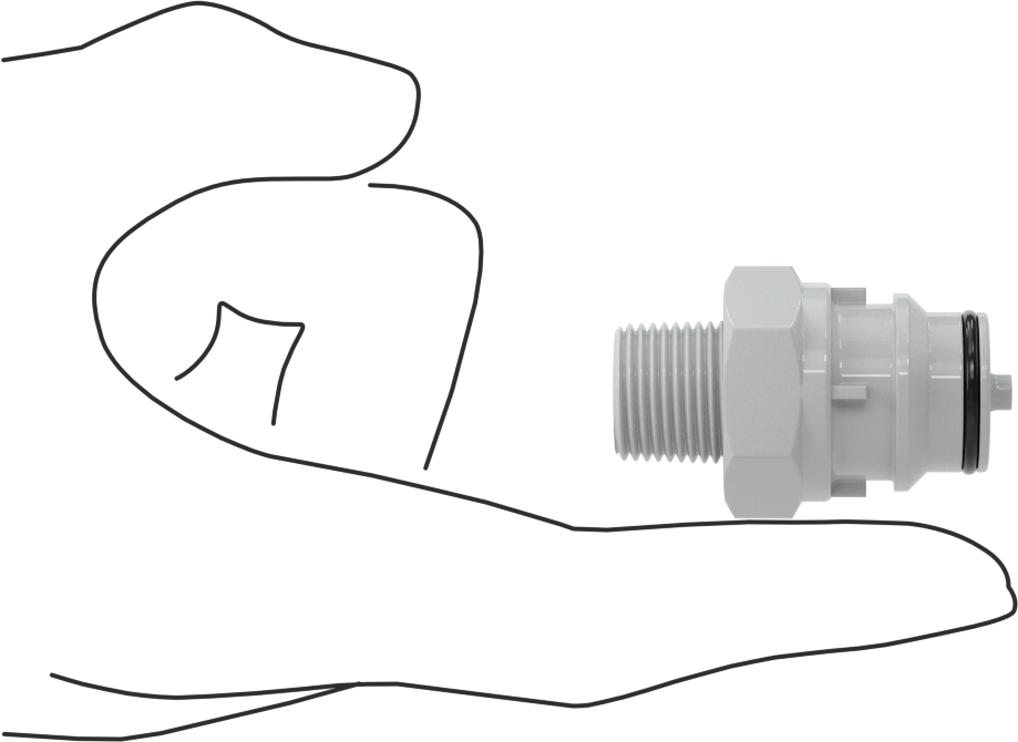 Hızlı Bağlantı Kesme Tüp Bağlantısı, Plug, 3/8 Boyutu, 3/8 BSPT Erkek