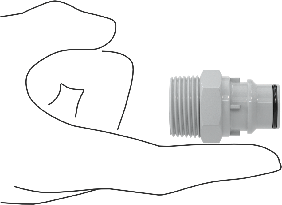 Hızlı Bağlantı Kesme Tüp Bağlantısı, Plug, 3/8 Boyutu, 3/4 NPT Erkek