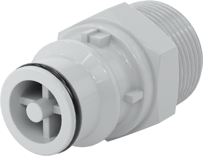 Hızlı Bağlantı Kesme Tüp Bağlantısı, Plug, 3/8 Boyutu, 3/4 NPT Erkek