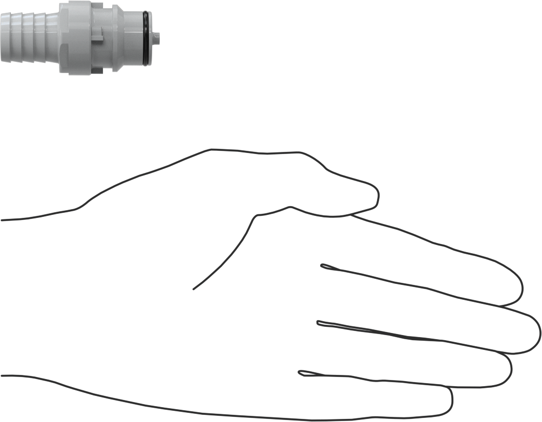 Hızlı Bağlantı Kesme Tüp Bağlantısı, Plug, 3/8 Boyutu, 5/8" Hortum İç Çap, Kesme Vanası
