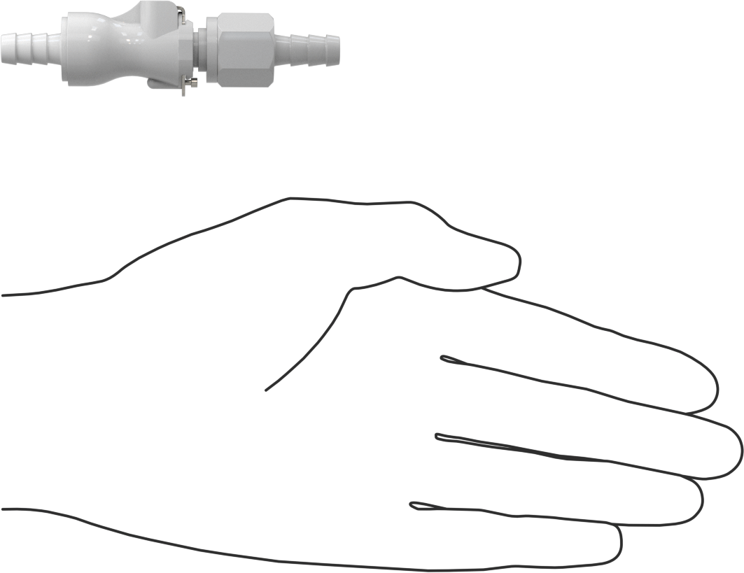 Hava ve Su için Plastik Hızlı Bağlantı Kesme Tüp Bağlantısı, 5/16" Hortum İç Çapı için Dikenli Plug ve Soket Seti