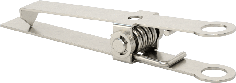 Minyatür Yaylı Kelepçe, 17-7 PH Paslanmaz Çelik, 5/16" Açıklık, 1-1/2" Uzanma Mesafesi, 3-1/4" Uzunluk