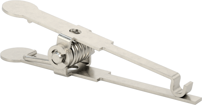 Minyatür Yaylı Kelepçe, 17-7 PH Paslanmaz Çelik, 5/16" Açılır, 2-3/8" Uzunluk, 1/8" Genişlik, Uzun Alt Çene