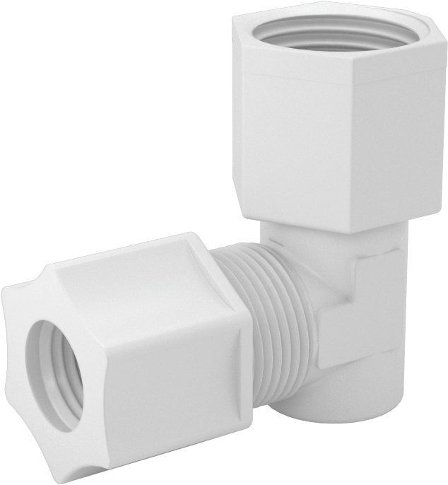 Hava için Plastik Sıkıştırma Borusu Bağlantı Parçası, 90 Derece Dirsek Adaptörü, 1/2" Boru Dış Çapı x 1/2 NPT Dişi için