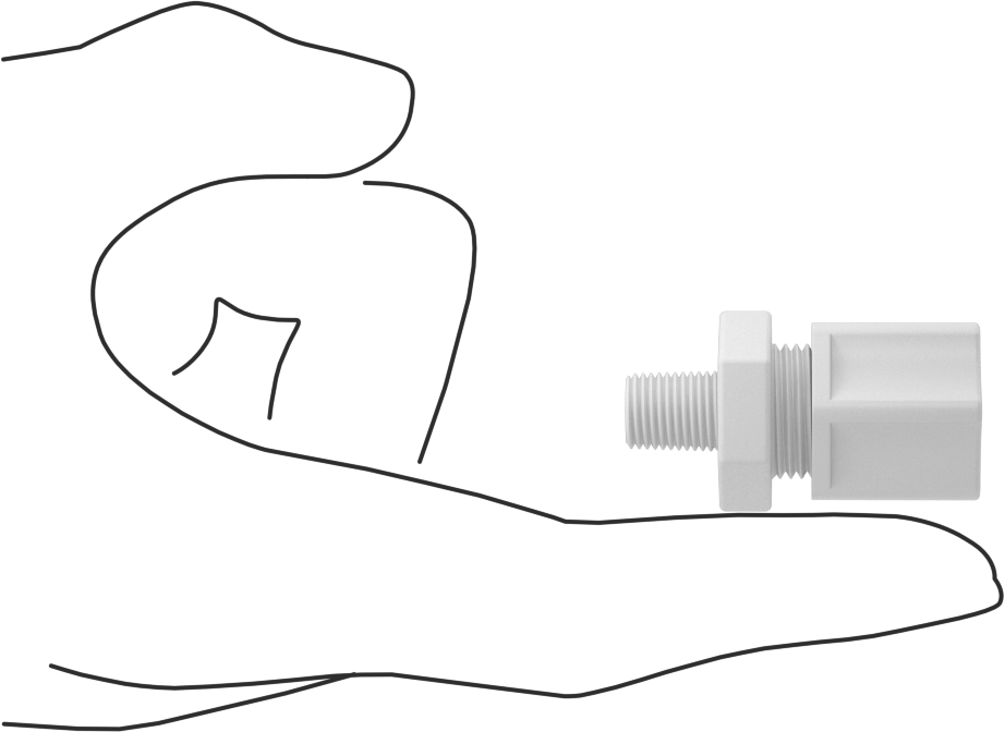 Hava için Plastik Sıkıştırma Borusu Bağlantı Parçası, 3/8" Boru Dış Çapı x 1/8 NPT Erkek için Düz Adaptör