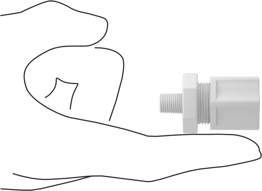 Hava için Plastik Sıkıştırma Borusu Bağlantı Parçası, 1/2" Boru Dış Çapı x 1/8 NPT Erkek için Düz Adaptör