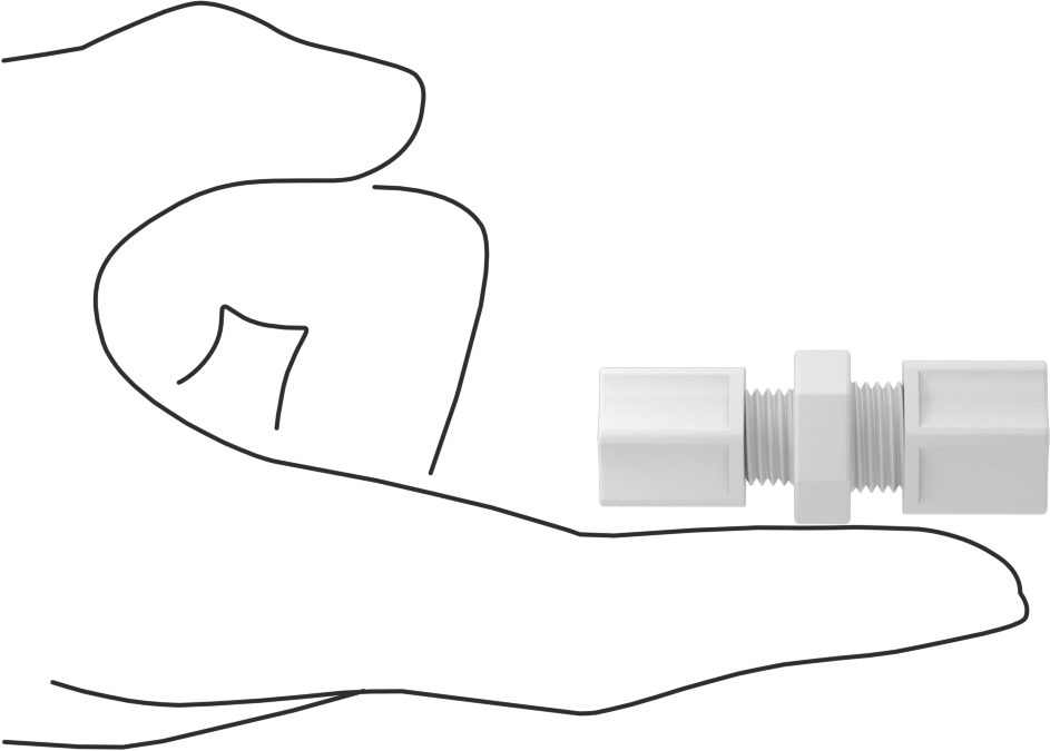 Hava için Plastik Sıkıştırma Borusu Bağlantı Parçası, 5/16" Boru Dış Çapı x 1/4 Boru Dış Çapı için Düz Redüktör