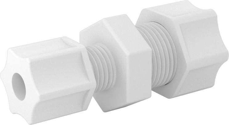 Hava için Plastik Sıkıştırma Borusu Bağlantı Parçası, 3/8" Boru Dış Çapı x 1/4 Boru Dış Çapı için Düz Redüktör