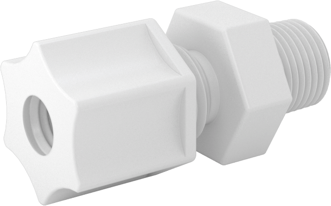 Hava için Plastik Sıkıştırma Borusu Bağlantı Parçası, Düz Adaptör, 1/4" Boru Dış Çapı x 1/8 NPT Erkek için