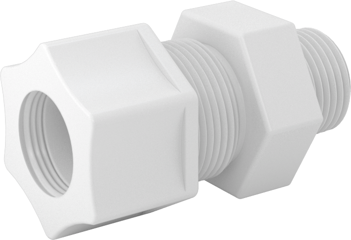 Hava için Plastik Sıkıştırma Borusu Bağlantı Parçası, Düz Adaptör, 5/8" Boru Dış Çapı x 3/8 NPT Erkek için