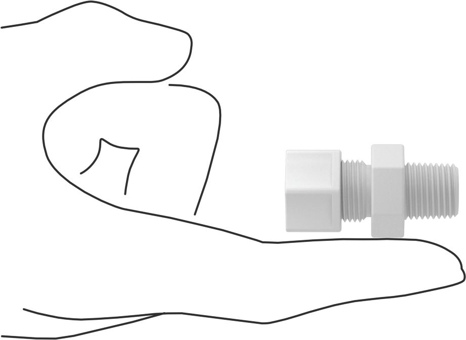 Hava için Plastik Sıkıştırma Borusu Bağlantı Parçası, Düz Adaptör, 3/8" Boru Dış Çapı x 1/4 NPT Erkek için