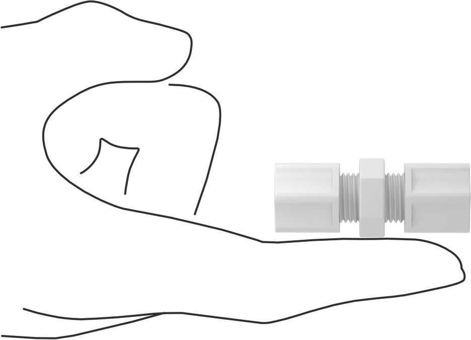 Hava için Plastik Sıkıştırma Borusu Bağlantı Parçası, Düz Konektör, 5/16" Boru Dış Çapı için