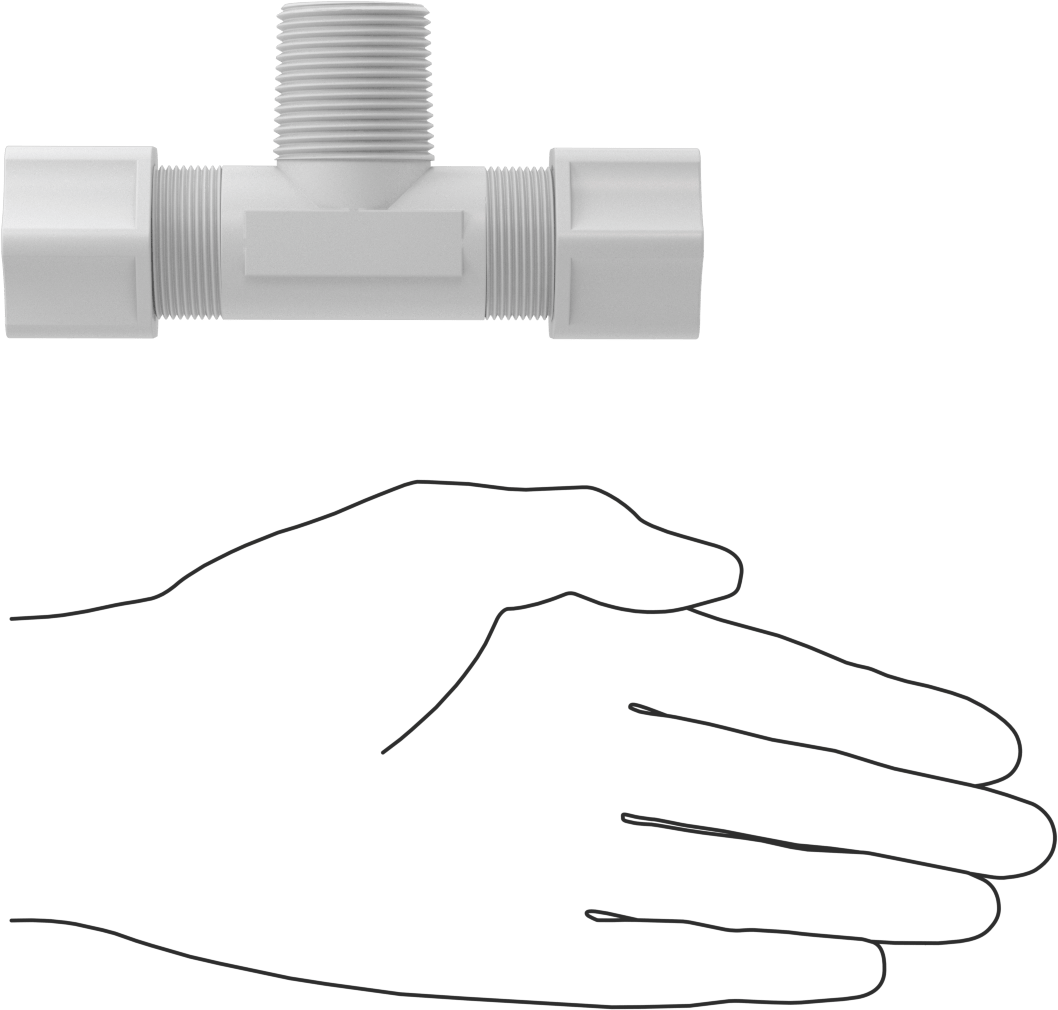 Hava için Plastik Sıkıştırma Borusu Bağlantı Parçası, Hat Üstü T Adaptörü, 3/4" Boru Dış Çapı x 3/4 NPT Erkek için