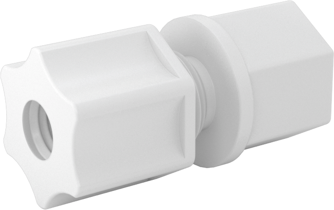 Hava için Plastik Sıkıştırma Borusu Bağlantı Parçası, Düz Adaptör, 1/4" Boru Dış Çapı x 1/8 NPT Dişi için