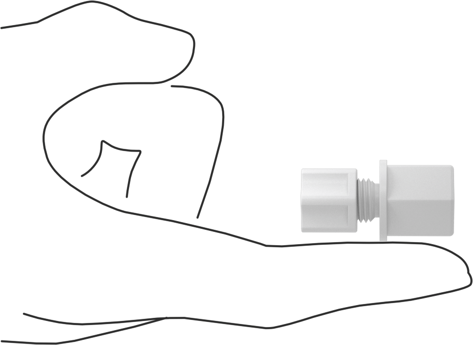 Hava için Plastik Sıkıştırma Borusu Bağlantı Parçası, Düz Adaptör, 1/4" Boru Dış Çapı x 1/4 NPT Dişi için
