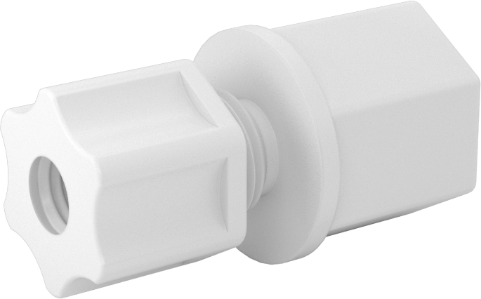Hava için Plastik Sıkıştırma Borusu Bağlantı Parçası, Düz Adaptör, 1/4" Boru Dış Çapı x 1/4 NPT Dişi için