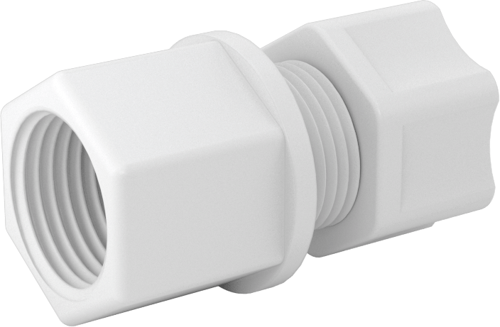 Hava için Plastik Sıkıştırma Borusu Bağlantı Parçası, Düz Adaptör, 3/8" Boru Dış Çapı x 3/8 NPT Dişi için