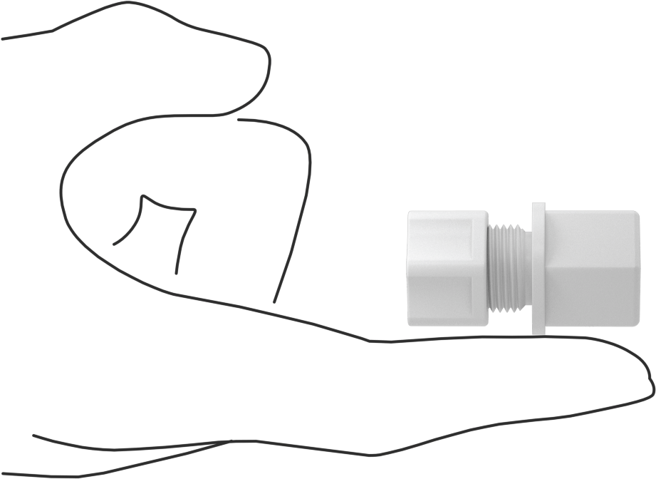 Hava için Plastik Sıkıştırma Borusu Bağlantı Parçası, Düz Adaptör, 3/8" Boru Dış Çapı x 3/8 NPT Dişi için
