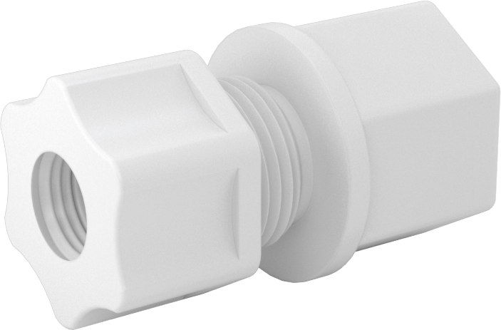 Hava için Plastik Sıkıştırma Borusu Bağlantı Parçası, Düz Adaptör, 3/8" Boru Dış Çapı x 3/8 NPT Dişi için