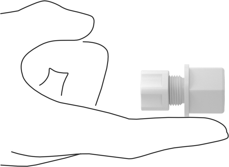 Hava için Plastik Sıkıştırma Borusu Bağlantı Parçası, Düz Adaptör, 3/8" Dış Çaplı Boru x 1/2 NPT Dişi için