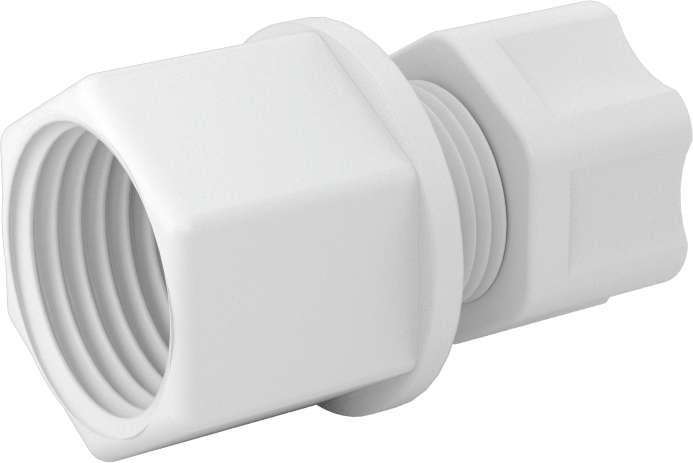 Hava için Plastik Sıkıştırma Borusu Bağlantı Parçası, Düz Adaptör, 3/8" Dış Çaplı Boru x 1/2 NPT Dişi için