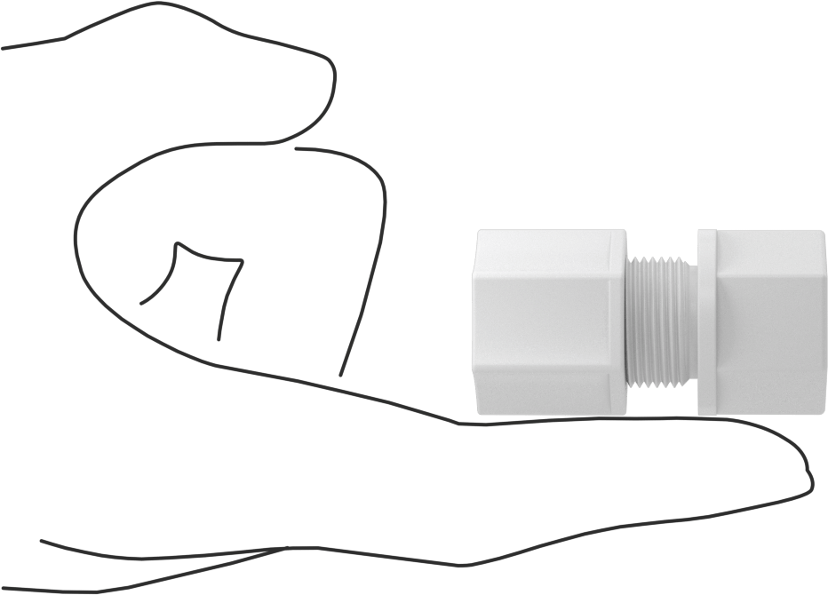 Hava için Plastik Sıkıştırma Borusu Bağlantı Parçası, Düz Adaptör, 1/2" Boru Dış Çapı x 1/2 NPT Dişi için