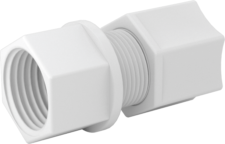 Hava için Plastik Sıkıştırma Borusu Bağlantı Parçası, Düz Adaptör, 1/2" Boru Dış Çapı x 1/2 NPT Dişi için
