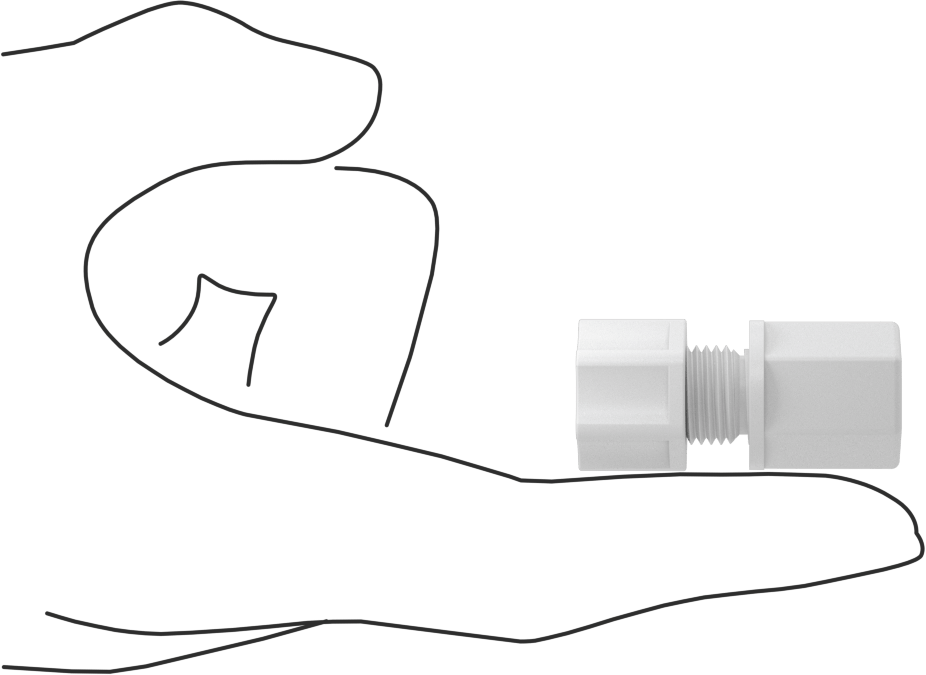 Hava için Plastik Sıkıştırma Borusu Bağlantı Parçası, Düz Adaptör, 5/16" Boru Dış Çapı x 1/4 NPT Dişi için