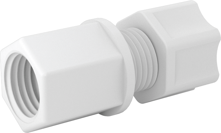 Hava için Plastik Sıkıştırma Borusu Bağlantı Parçası, Düz Adaptör, 5/16" Boru Dış Çapı x 1/4 NPT Dişi için