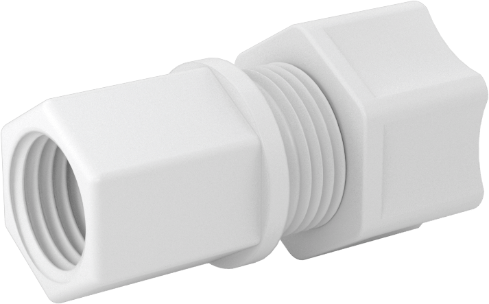 Hava için Plastik Sıkıştırma Borusu Bağlantı Parçası, Düz Adaptör, 3/8" Boru Dış Çapı x 1/4 NPT Dişi için