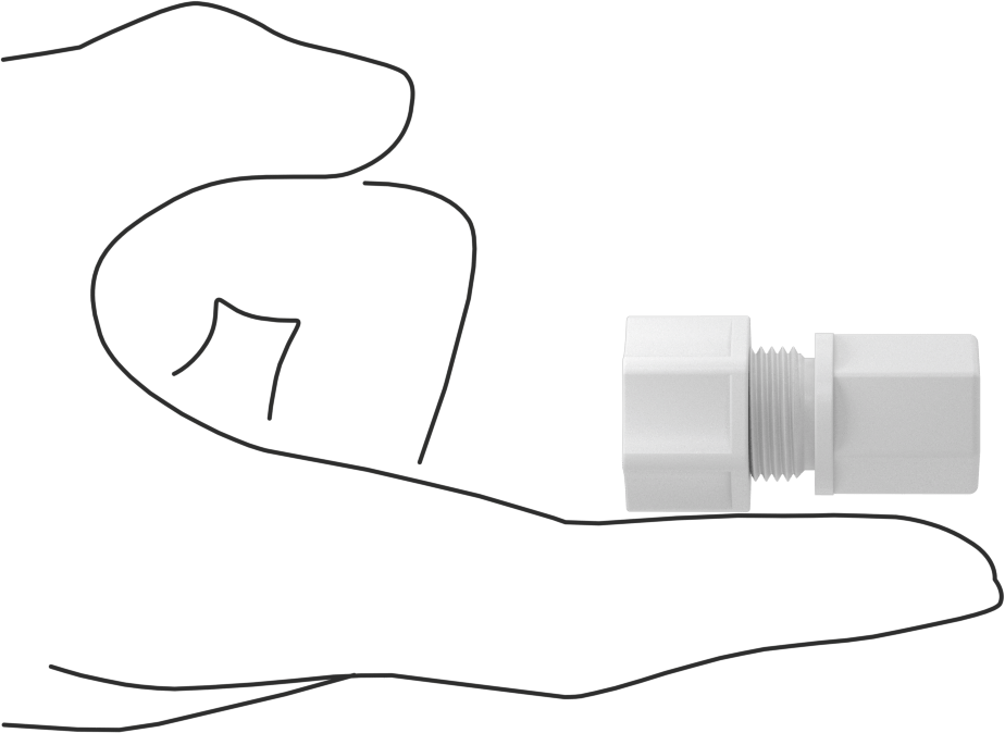 Hava için Plastik Sıkıştırma Borusu Bağlantı Parçası, Düz Adaptör, 3/8" Boru Dış Çapı x 1/4 NPT Dişi için