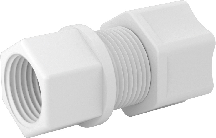 Hava için Plastik Sıkıştırma Borusu Bağlantı Parçası, Düz Adaptör, 1/2" Boru Dış Çapı x 3/8 NPT Dişi için