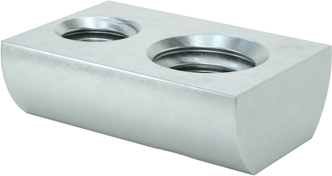 Takılabilir T-Yivli Çerçeve Bağlantı Elemanları, 1" ve 25 mm Yüksek Ray için Ayar Vidası Somunu, 1/4"-20 Diş