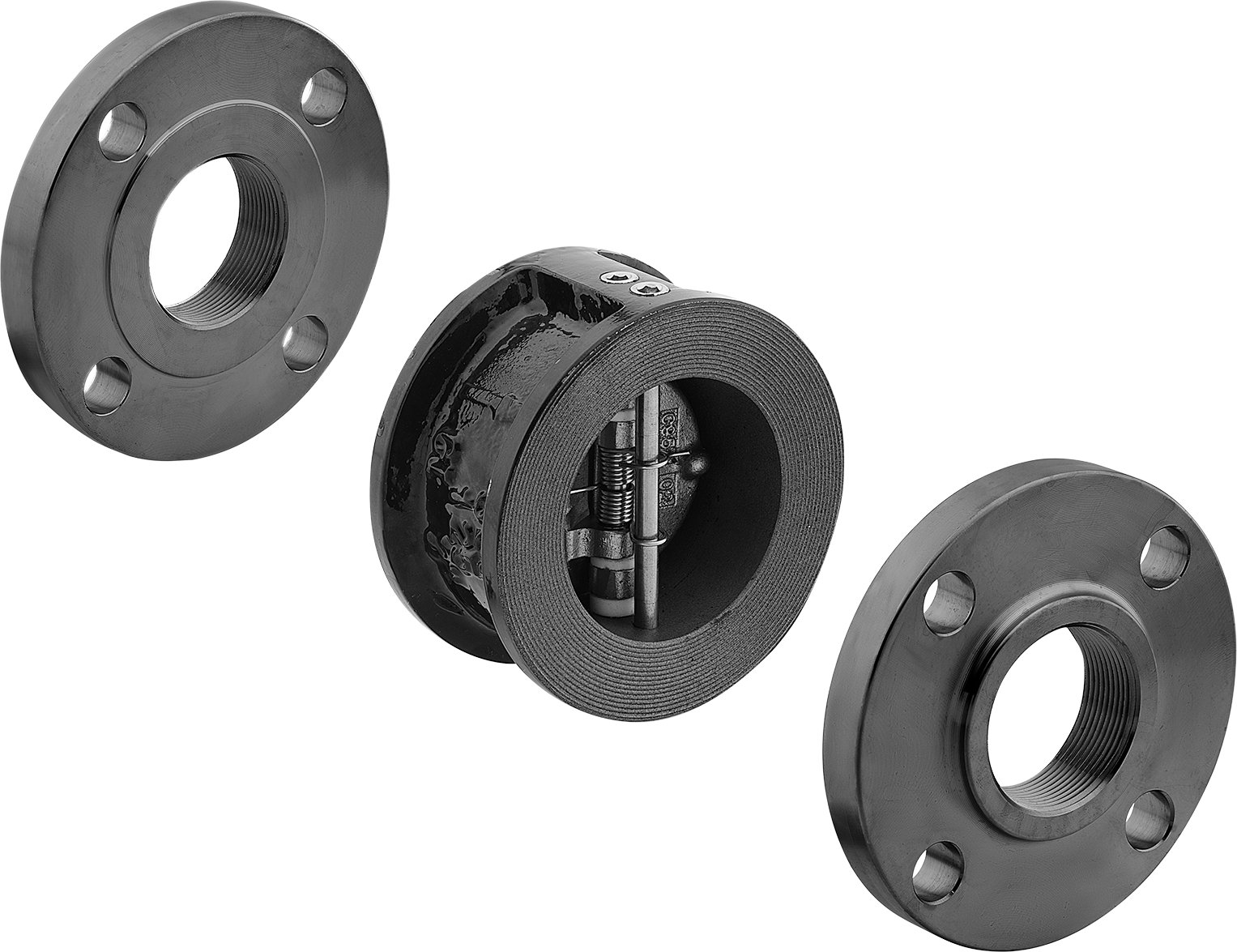 Shown with Flanges (Not Included)