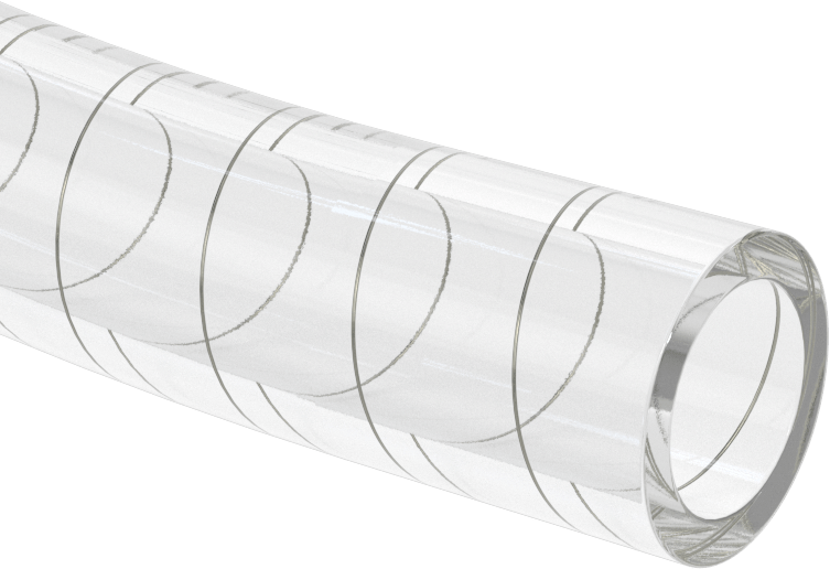 Antistatik Yumuşak PVC Plastik Boru, Hava ve Su için, Şeffaf, 1-1/4" ID, 1-3/4" OD