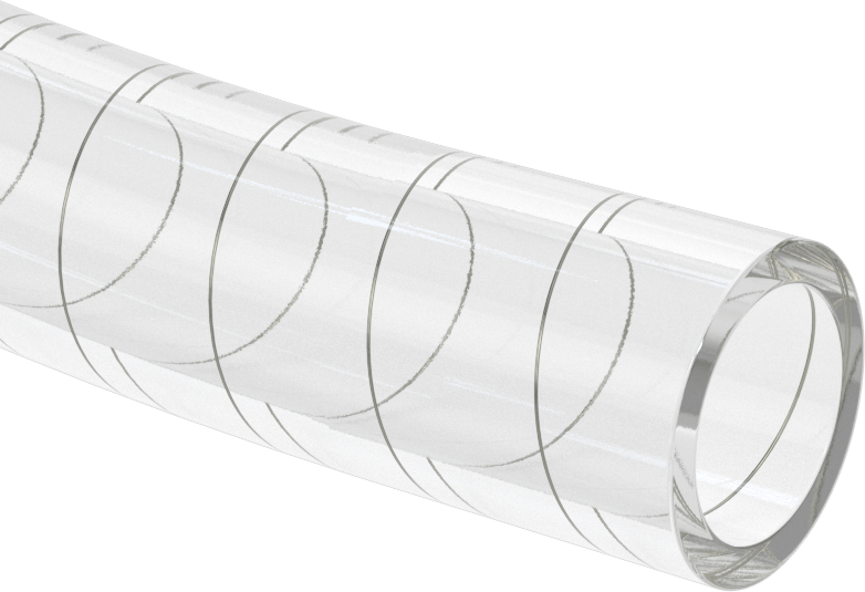 Antistatik Yumuşak PVC Plastik Boru, Hava ve Su için, Şeffaf, 1-1/2" ID, 2" OD