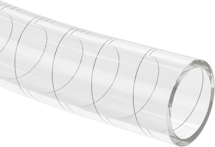 Antistatik Yumuşak PVC Plastik Boru, Hava ve Su için, Şeffaf, 2-1/4" ID, 2-3/4" OD