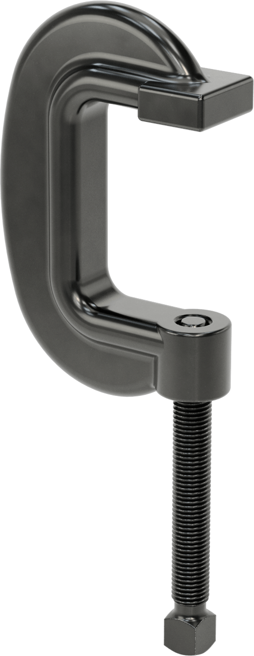 Ekstra Ağır Hizmet Tipi C-Kelepçe, Kare Sap, 0“ ila 5-3/8” Açıklık