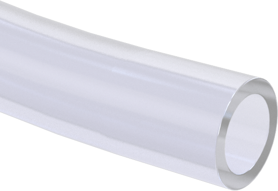 Aşırı Sıcaklık Teflon® PTFE Yarı Şeffaf Boru, Kimyasallar için, 5/16" ID, 7/16" OD