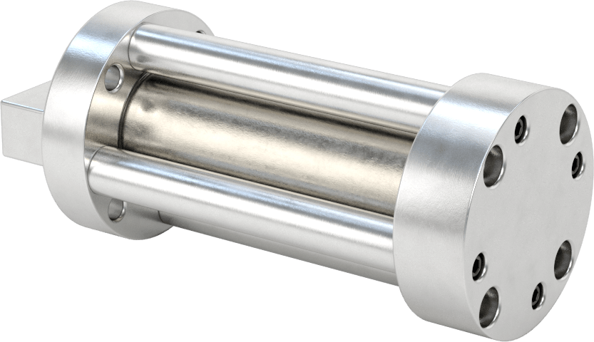 Dönmeyen Kompakt Bağlantı Çubuğu Hava Silindiri, Sensör Hazır, 3/4" Delik Boyutu, 1-1/2" OD, 1-1/2" Strok
