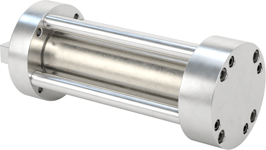 Dönmeyen Kompakt Bağlantı Çubuğu Hava Silindiri, Sensör Hazır, 1-1/16" Delik Boyutu, 2" OD, 2-3/4" Strok