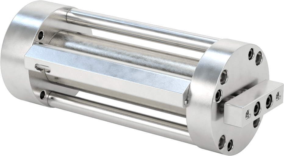 Dönmeyen Kompakt Bağlantı Çubuğu Hava Silindiri, Sensör Hazır, 1-1/16" Delik Boyutu, 2" OD, 2-3/4" Strok
