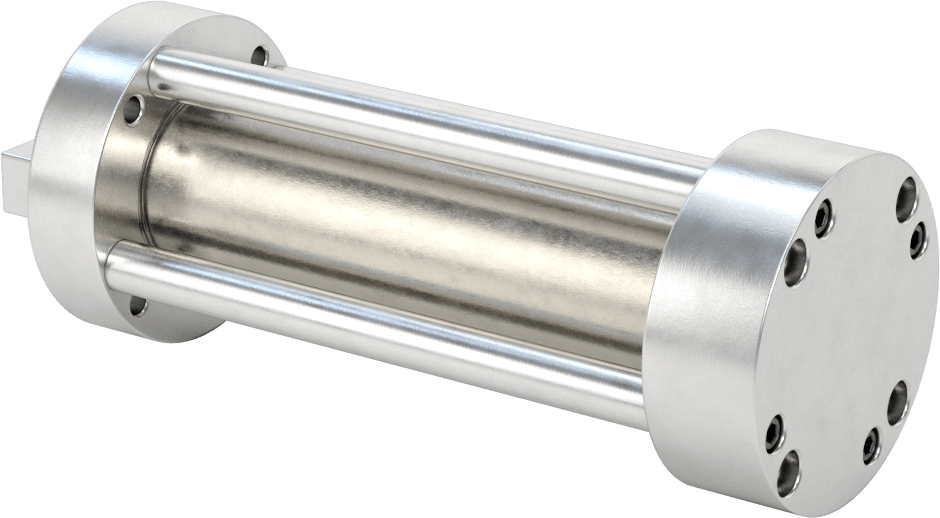 Dönmeyen Kompakt Bağlantı Çubuğu Hava Silindiri, Sensör Hazır, 1-1/16" Delik Boyutu, 2" OD, 3" Strok
