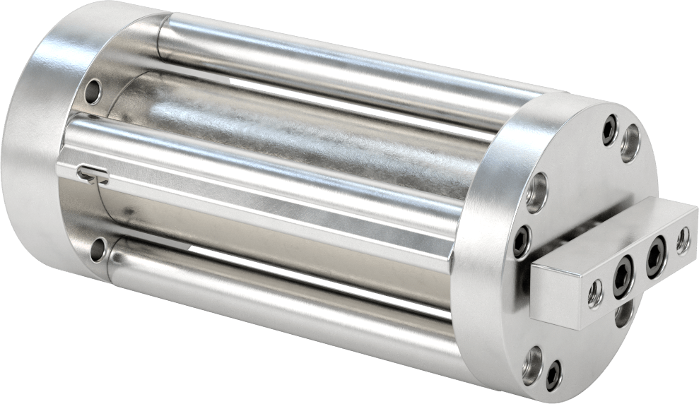 Dönmeyen Kompakt Bağlantı Çubuğu Hava Silindiri, Sensör Hazır, 1-1/2" Delik Çapı, 2.63" OD, 3-1/2" Strok