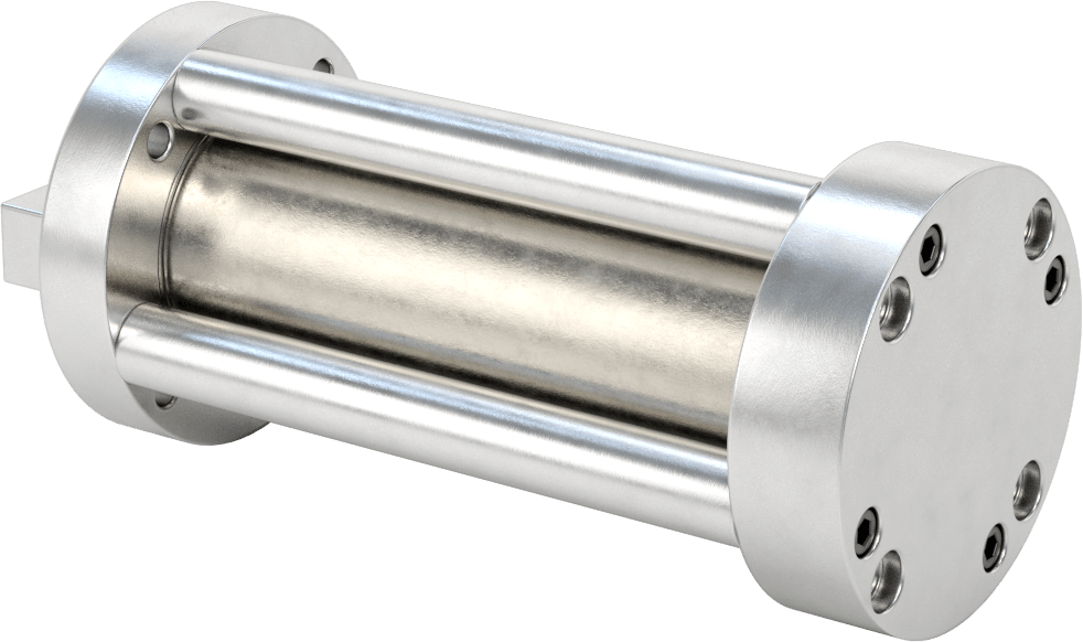 Dönmeyen Kompakt Bağlantı Çubuğu Hava Silindiri, Sensör Hazır, 1-1/2" Delik Çapı, 2.63" OD, 3-1/2" Strok