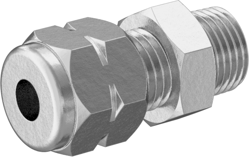 Titreşime Dayanıklı Sıkıştırma Bağlantısı, 3/16" Dış Çaplı Boru x 1/8 NPTF Erkek için Adaptör