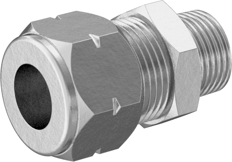Titreşime Dayanıklı Sıkıştırma Bağlantısı, 1/2" Dış Çaplı Boru x 3/8 NPTF Erkek için Adaptör