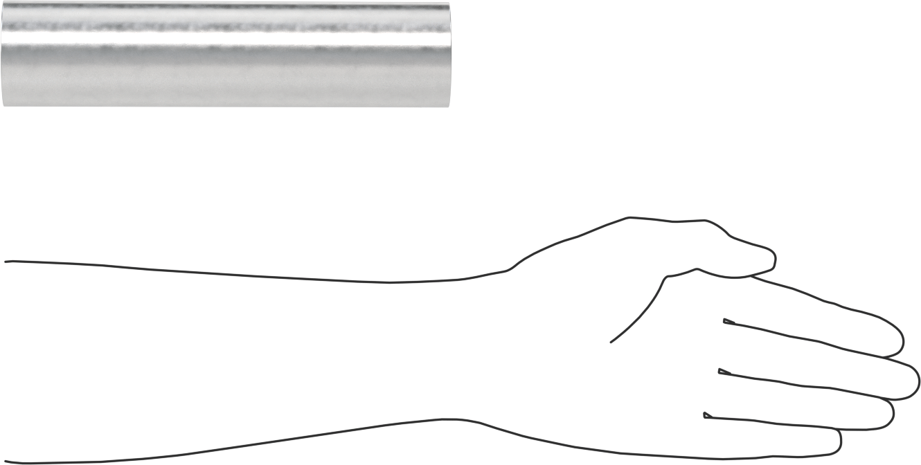 Standart Cidarlı Alüminyum Boru, Dişsiz, 1-1/2 Boru Boyutu, 8" Uzunluk