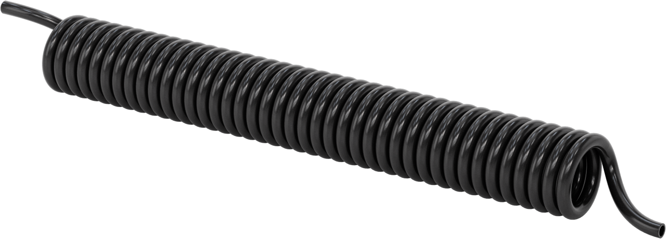 Hava ve Su için Kendinden Geri Çekilen Naylon Boru, Sert, Opak Siyah, 9/32" ID, 3/8" OD, 25 Fit Uzunluk